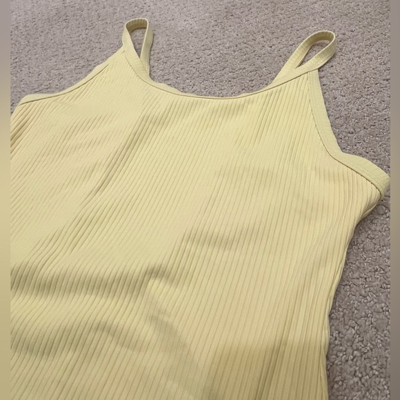 Madewell Yellow Ribbed One Piece Swimsuit - Picture 4 of 7